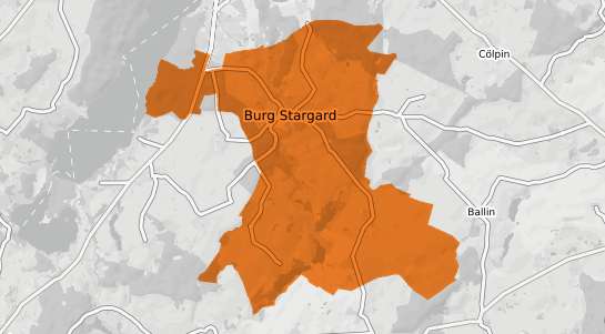Mietspiegelkarte Burg Stargard